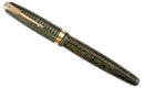 RESTORED 1946 PARKER EMERALD PEARL VACUMATIC MAJOR FOUNTAIN PEN WITH F to BB SEMI-FLEXIBLE NIB