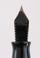 RESTORED 1946 PARKER EMERALD PEARL VACUMATIC MAJOR FOUNTAIN PEN WITH F to BB SEMI-FLEXIBLE NIB