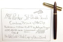 RESTORED 1946 PARKER 51 DOUBLE JEWEL WITH 14K GOLD CLIP FOUNTAIN PEN IN CORDOVAN OFFERED BY ANTIQUE DIGGER