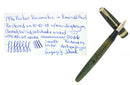 1946 PARKER EMERALD PEARL VACUMATIC MAJOR FOUNTAIN PEN XF-B FLEX NIB RESTORED OFFERED BY ANTIQUE DIGGER