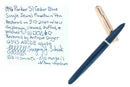 1946 PARKER 51 CEDAR BLUE VACUMATIC FOUNTAIN PEN RESTORED STUB NIB RESTORED OFFERED BY ANTIQUE DIGGER