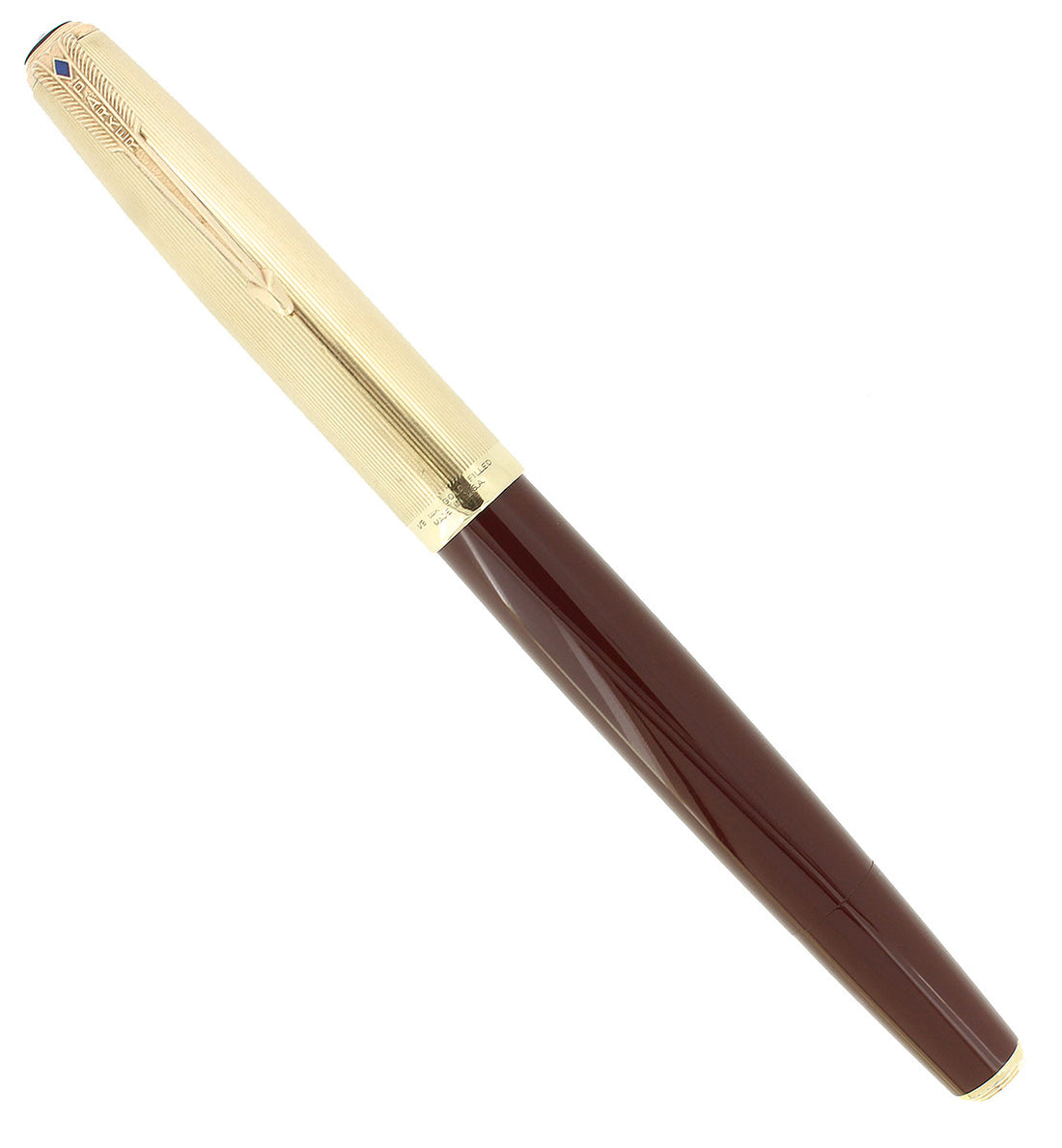1946 PARKER 51 CORDOVAN DOUBLE JEWEL FOUNTAIN PEN RESTORED XF NIB