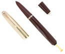 1946 PARKER 51 CORDOVAN DOUBLE JEWEL FOUNTAIN PEN RESTORED FINE NIB OFFERED BY ANTIQUE DIGGER