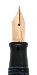 1946 PARKER AZURE PEARL VACUMATIC MAJOR SINGLE JEWEL FOUNTAIN PEN RESTORED OFFERED BY ANTIQUE DIGGER