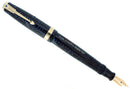 1946 PARKER AZURE PEARL VACUMATIC MAJOR FOUNTAIN PEN RESTORED OFFERED BY ANTIQUE DIGGER