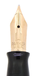 1946 PARKER VACUMATIC EMERALD PEARL SINGLE JEWEL FOUNTAIN PEN RESTORED EXCELLENT OFFERED BY ANTIQUE DIGGER