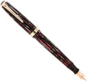 1946 PARKER STRIPED DUOFOLD SENIOR DUSTY ROSE BLUE DIAMOND FOUNTAIN PEN RESTORED OFFERED BY ANTIQUE DIGGER