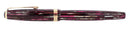 1946 PARKER STRIPED DUOFOLD SENIOR DUSTY ROSE BLUE DIAMOND FOUNTAIN PEN RESTORED OFFERED BY ANTIQUE DIGGER