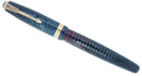 1946 PARKER AZURE PEARL VACUMATIC FOUNTAIN PEN MAJOR SIZE F-B FLEX NIB RESTORED OFFERED BY ANTIQUE DIGGER