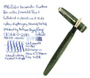 1946 PARKER VACUMATIC EMERALD PEARL FOUNTAIN F-BB 1.71MM FLEX NIB PEN RESTORED OFFERED BY ANTIQUE DIGGER