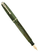1946 PARKER VACUMATIC EMERALD PEARL FOUNTAIN F-BB 1.71MM FLEX NIB PEN RESTORED OFFERED BY ANTIQUE DIGGER