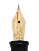 1946 PARKER VACUMATIC EMERALD PEARL FOUNTAIN F-BB 1.71MM FLEX NIB PEN RESTORED OFFERED BY ANTIQUE DIGGER