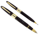 CIRCA 1945 SHEAFFER 14K AUTOGRAPH TOUCHDOWN FOUNTAIN PEN & PENCIL STICKED MINT IN BOX OFFERED BY ANTIQUE DIGGER