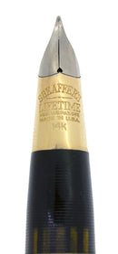 CIRCA 1945 SHEAFFER 14K AUTOGRAPH TOUCHDOWN FOUNTAIN PEN & PENCIL STICKED MINT IN BOX OFFERED BY ANTIQUE DIGGER