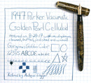 1947 PARKER GOLDEN PEARL VACUMATIC MAJOR FOUNTAIN PEN XF to BB FLEX NIB RESTORED OFFERED BY ANTIQUE DIGGER
