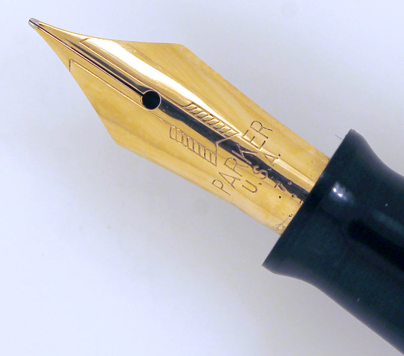 1947 PARKER GOLDEN PEARL VACUMATIC MAJOR FOUNTAIN PEN XF to BB FLEX NIB RESTORED OFFERED BY ANTIQUE DIGGER