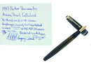 1947 PARKER AZURE PEARL VACUMATIC FOUNTAIN PEN GORGEOUS COLOR RESTORED OFFERED BY ANTIQUE DIGGER