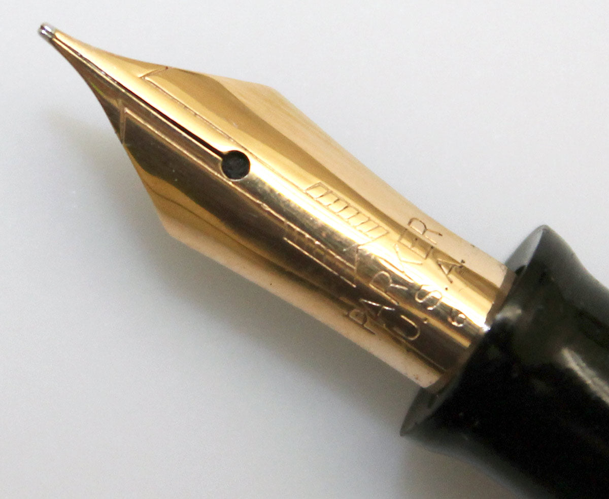 1947 PARKER SILVER PEARL VACUMATIC MAJOR FOUNTAIN PEN F to BB FLEX NIB