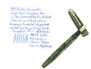 1947 PARKER VACUMATIC EMERALD PEARL SINGLE JEWEL FOUNTAIN PEN RESTORED NEAR MINT OFFERED BY ANTIQUE DIGGER