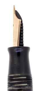 1947 PARKER VACUMATIC SILVER PEARL SINGLE JEWEL FOUNTAIN PEN RESTORED NEAR MINT OFFERED BY ANTIQUE DIGGER