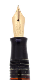 1947 PARKER VACUMATIC SILVER PEARL SINGLE JEWEL FOUNTAIN PEN RESTORED NEAR MINT OFFERED BY ANTIQUE DIGGER