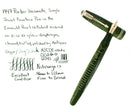 1947 PARKER VACUMATIC EMERALD PEARL SINGLE JEWEL FOUNTAIN PEN RESTORED OFFERED BY ANTIQUE DIGGER