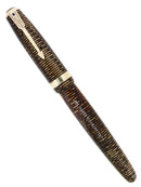 1945 PARKER VACUMATIC MAJOR SIZE GOLDEN PEARL FOUNTAIN PEN RESTORED OFFERED BY ANTIQUE DIGGER