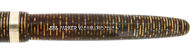 1945 PARKER VACUMATIC MAJOR SIZE GOLDEN PEARL FOUNTAIN PEN RESTORED OFFERED BY ANTIQUE DIGGER