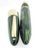 CIRCA 1947 SHEAFFER TRIUMPH VALIANT MARINE GREEN OVERSIZE FOUNTAIN PEN RESTORED OFFERED BY ANTIQUE DIGGER