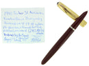  1948 PARKER 51 BURGUNDY AEROMETRIC FOUNTAIN PEN FINE/MEDIUM NIB RESTORED OFFERED BY ANTIQUE DIGGER