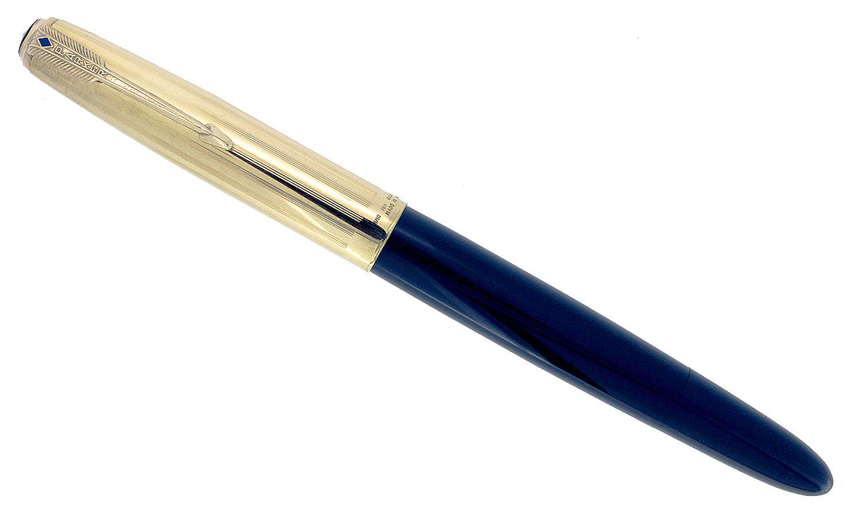 1948 PARKER 51 SINGLE JEWEL CEDAR BLUE VACUMATIC FOUNTAIN PEN RESTORED