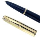1948 PARKER 51 SINGLE JEWEL CEDAR BLUE VACUMATIC FOUNTAIN PEN RESTORED NEAR MINT OFFERED BY ANTIQUE DIGGER