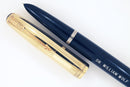 1948 PARKER 51 VACUMATIC CEDAR BLUE GOLD FILLED CAP FOUNTAIN PEN RESTORED OFFERED BY ANTIQUE DIGGER