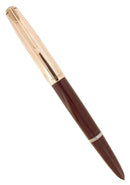 1948 PARKER 51 AEROMETRIC BURGUNDY FOUNTAIN PEN FINE/MEDIUM NIB RESTORED OFFERED BY ANTIQUE DIGGER