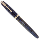 1948 PARKER VACUMATIC AZURE BLUE PEARL MAJOR FOUNTAIN PEN RESTORED NEAR MINT OFFERED BY ANTIQUE DIGGER