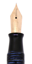 1948 PARKER VACUMATIC AZURE BLUE PEARL MAJOR FOUNTAIN PEN RESTORED NEAR MINT OFFERED BY ANTIQUE DIGGER