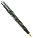1948 PARKER VACUMATIC SILVER PEARL SINGLE JEWEL FOUNTAIN PEN RESTORED OFFERED BY ANTIQUE DIGGER