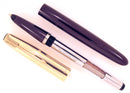 RESTORED 1949 PARKER 51 DEMI AEROMETRIC PLUM W/ GOLD FILLED CAP FOUNTAIN PEN OFFERED BY ANTIQUE DIGGER