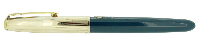 PARKER 51 AEROMETRIC TEAL BLUE FOUNTAIN PEN STICKERED NEVER INKED MINT CONDITION OFFERED BY ANTIQUE DIGGER