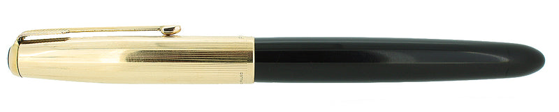 1950 PARKER 51 BLACK W/GOLD CAPS AEROMETRIC FOUNTAIN PEN & PENCIL SET RESTORED OFFERED BY ANTIQUE DIGGER