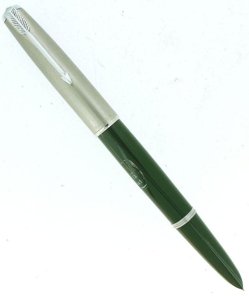 1951 PARKER 51 FOREST GREEN AEROMETRIC FOUNTAIN PEN STICKERED NEVER INKED OFFERED BY ANTIQUE DIGGER