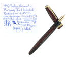 1952 PARKER BURGUNDY PEARL VACUMATIC MAJOR FOUNTAIN PEN XF-BB FLEX NIB RESTORED OFFERED BY ANTIQUE DIGGER