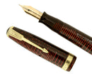 1952 PARKER BURGUNDY PEARL VACUMATIC MAJOR FOUNTAIN PEN XF-BB FLEX NIB RESTORED OFFERED BY ANTIQUE DIGGER
