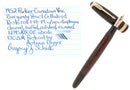 1952 PARKER BURGUNDY PEARL VACUMATIC FOUNTAIN PEN F-BB FLEX NIB RESTORED OFFERED BY ANTIQUE DIGGER