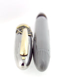 C1952 SHEAFFER CLIPPER GRAY SNORKEL F NIB FOUNTAIN PEN NEW OLD STOCK MINT OFFERED BY ANTIQUE DIGGER