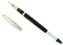 C1952 SHEAFFER SENTINEL JET BLACK SNORKEL FINE NIB FOUNTAIN PEN NEW OLD STOCK OFFERED BY ANTIQUE DIGGER