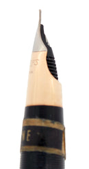 C1952 SHEAFFER SENTINEL JET BLACK SNORKEL FINE NIB FOUNTAIN PEN NEW OLD STOCK OFFERED BY ANTIQUE DIGGER
