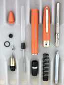CIRCA 1952 SHEAFFER VALIANT MANDARIN ORANGE SNORKEL FOUNTAIN PEN RESTORED OFFERED BY ANTIQUE DIGGER