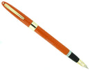 CIRCA 1952 SHEAFFER VALIANT MANDARIN ORANGE SNORKEL FOUNTAIN PEN RESTORED OFFERED BY ANTIQUE DIGGER