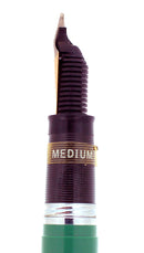 STICKERED C1953 SHEAFFER SARATOGA PASTEL GREEN SNORKEL FOUNTAIN PEN & PENCIL SET MINT NEW OLD STOCK OFFERED BY ANTIQUE DIGGER